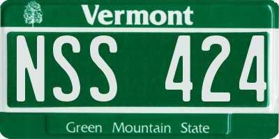 VT license plate NSS424