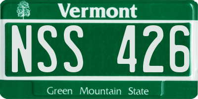 VT license plate NSS426