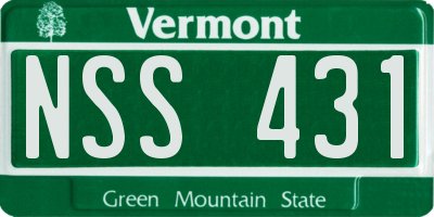 VT license plate NSS431