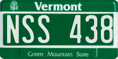 VT license plate NSS438