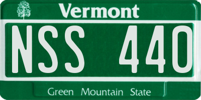 VT license plate NSS440