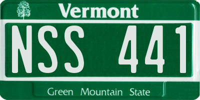 VT license plate NSS441