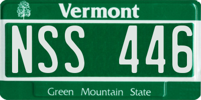 VT license plate NSS446