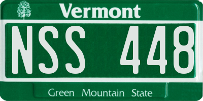 VT license plate NSS448