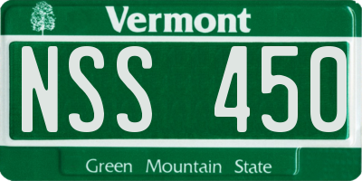 VT license plate NSS450