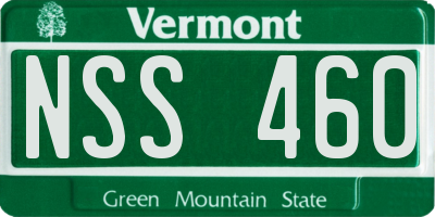VT license plate NSS460