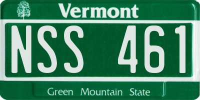 VT license plate NSS461