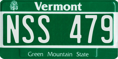 VT license plate NSS479