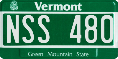VT license plate NSS480