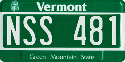 VT license plate NSS481