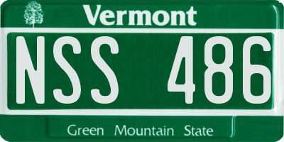 VT license plate NSS486
