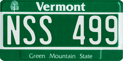 VT license plate NSS499