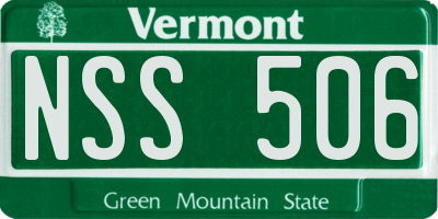 VT license plate NSS506