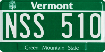 VT license plate NSS510