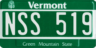 VT license plate NSS519