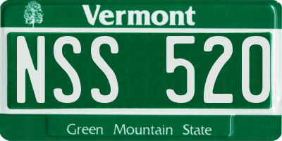 VT license plate NSS520