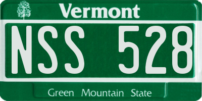 VT license plate NSS528