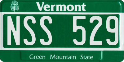 VT license plate NSS529