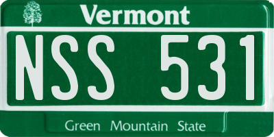 VT license plate NSS531