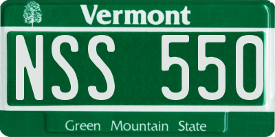 VT license plate NSS550