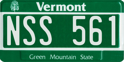 VT license plate NSS561