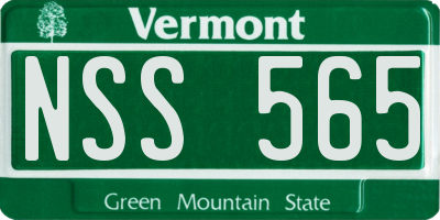 VT license plate NSS565