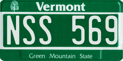 VT license plate NSS569