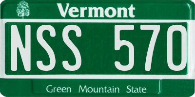 VT license plate NSS570