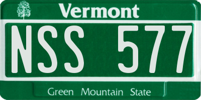 VT license plate NSS577