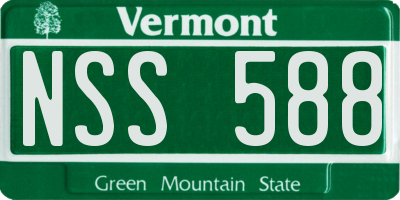 VT license plate NSS588