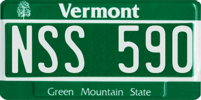 VT license plate NSS590