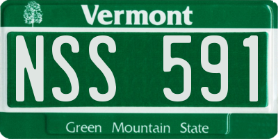 VT license plate NSS591