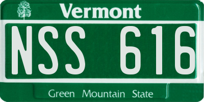 VT license plate NSS616