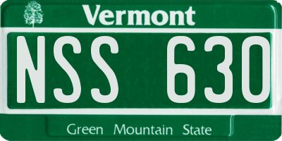 VT license plate NSS630