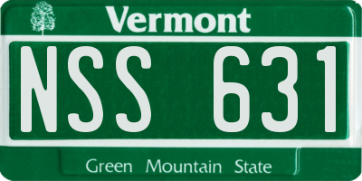 VT license plate NSS631
