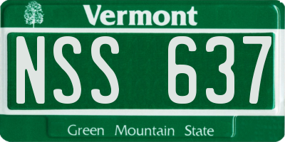 VT license plate NSS637