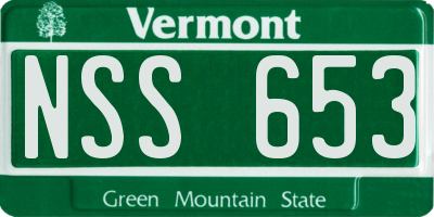 VT license plate NSS653