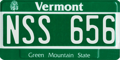 VT license plate NSS656