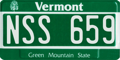 VT license plate NSS659