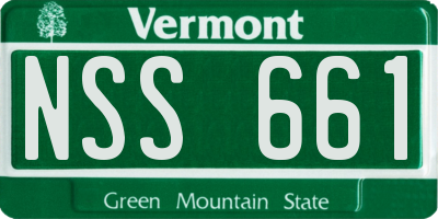 VT license plate NSS661