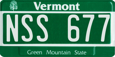 VT license plate NSS677