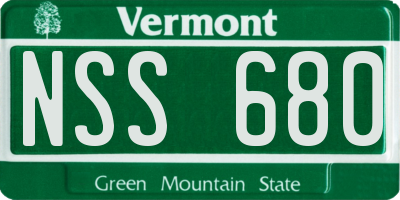VT license plate NSS680