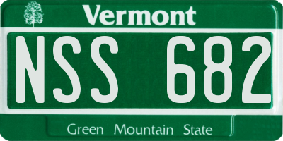 VT license plate NSS682