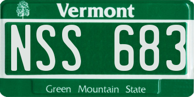 VT license plate NSS683