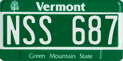 VT license plate NSS687