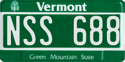 VT license plate NSS688