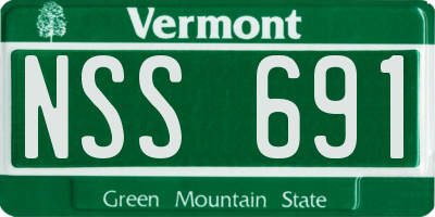 VT license plate NSS691