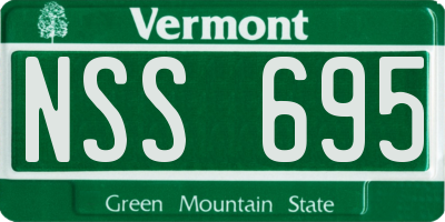 VT license plate NSS695