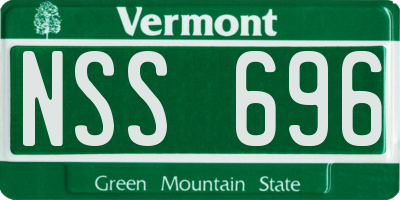 VT license plate NSS696