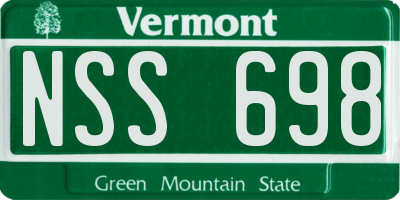 VT license plate NSS698